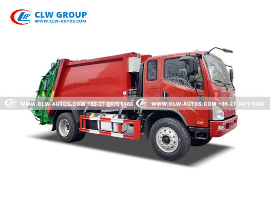 FAW Jiefang Tiger VH 4x2 8m³ Compactor Garbage Truck with PLC Hydraulic Control and High-Pressure Hydraulic Compaction