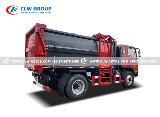 FAW Jiefang Tiger VH 4x2 Side-Loading Garbage Truck with Offset Hopper and Bucket Lift for Narrow Street Access and Hydraulic Compaction