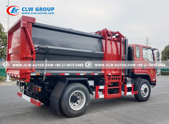 FAW Jiefang Tiger VH 4x2 Side-Loading Garbage Truck with Offset Hopper and Bucket Lift for Narrow Street Access and Hydraulic Compaction