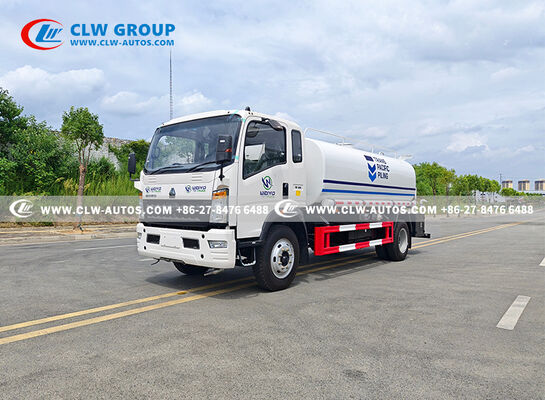 HOWO 10000L Capacity Water Sprinkler Truck with High-Pressure Water Jet and Independent Gasoline Engine