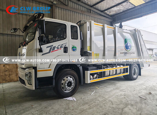 FAW JK6 15m³ Sealed Compaction Bin 260HP Engine Dual Control System Garbage Compactor Truck