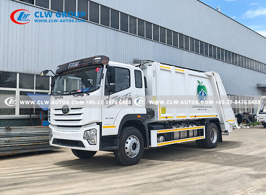 FAW JK6 15m³ Sealed Compaction Bin 260HP Engine Dual Control System Garbage Compactor Truck