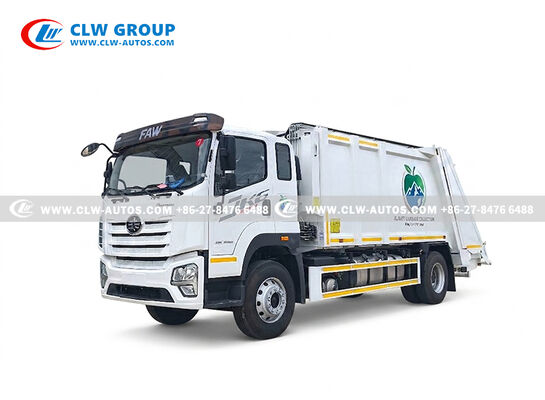 FAW JK6 15m³ Sealed Compaction Bin 260HP Engine Dual Control System Garbage Compactor Truck