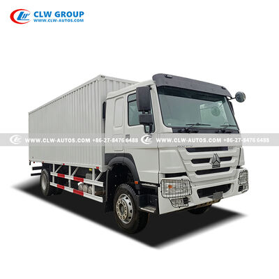 Sinotruk HOWO 300HP 4x2 Box Cargo Truck with Enclosed Cargo Box – Heavy-Duty Van for Logistics & Freight