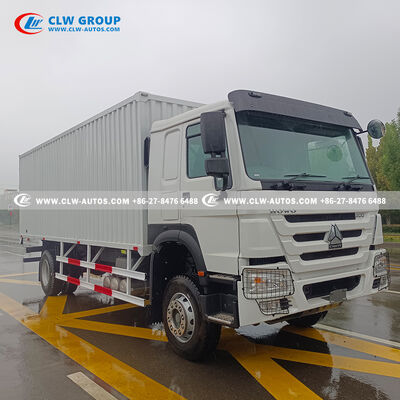 Sinotruk HOWO 300HP 4x2 Box Cargo Truck with Enclosed Cargo Box – Heavy-Duty Van for Logistics & Freight