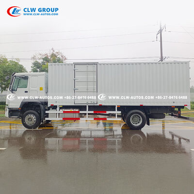 Sinotruk HOWO 300HP 4x2 Box Cargo Truck with Enclosed Cargo Box – Heavy-Duty Van for Logistics & Freight