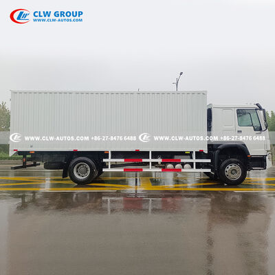 Sinotruk HOWO 300HP 4x2 Box Cargo Truck with Enclosed Cargo Box – Heavy-Duty Van for Logistics & Freight