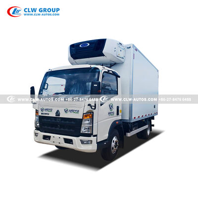HOWO RHD 3 Ton Refrigerated Truck with Carrier Supra 550 Independent Cooling Unit for Cold Chain Delivery