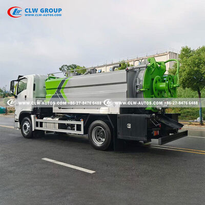 ISUZU 4x2 Vacuum Suction Truck with High-Pressure Jetting System and Fully Sealed Leak-Proof Design