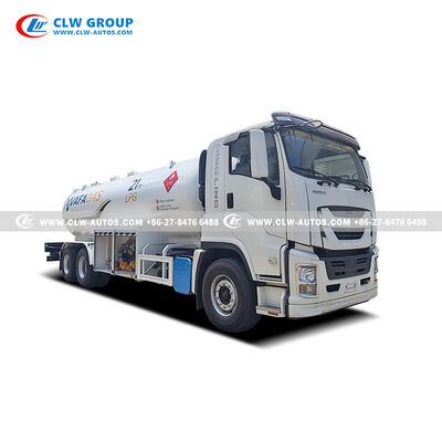 ISUZU GIGA 6x4 21m³ LPG Bobtail Truck with 380HP Euro VI Engine and Q345R Steel Tank for Propane Delivery