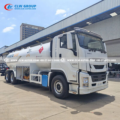 ISUZU GIGA 6x4 21m³ LPG Bobtail Truck with 380HP Euro VI Engine and Q345R Steel Tank for Propane Delivery