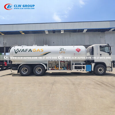 ISUZU GIGA 6x4 21m³ LPG Bobtail Truck with 380HP Euro VI Engine and Q345R Steel Tank for Propane Delivery