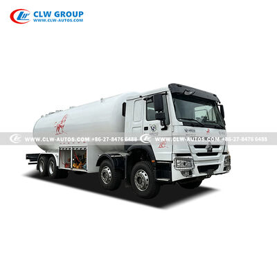 Sinotruk HOWO 8x4 35.5m³ High-Capacity LPG Bobtail Truck with WEICHAI 365-400HP Engine and Q345R Steel Tank