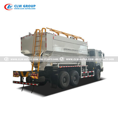 Sinotruk HOWO 8x4 ANFO Explosive Mixing Truck with 400HP WEICHAI Engine, 15-18m³ Stainless Steel Material Box, and PLC Digital Control System