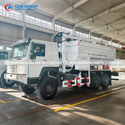 Sinotruk HOWO 8x4 ANFO Explosive Mixing Truck with 400HP WEICHAI Engine, 15-18m³ Stainless Steel Material Box, and PLC Digital Control System
