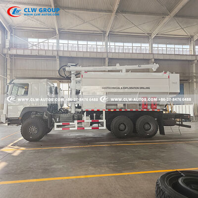 Sinotruk HOWO 8x4 ANFO Explosive Mixing Truck with 400HP WEICHAI Engine, 15-18m³ Stainless Steel Material Box, and PLC Digital Control System