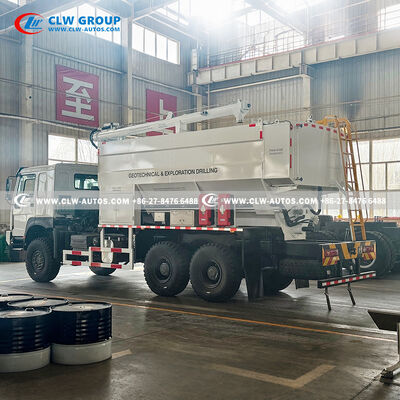 Sinotruk HOWO 8x4 ANFO Explosive Mixing Truck with 400HP WEICHAI Engine, 15-18m³ Stainless Steel Material Box, and PLC Digital Control System