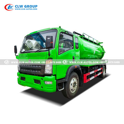 Sinotruk HOWO RHD 10m³ Carbon Steel Tank Sewage Suction Truck with Yuchai 160HP Euro II Engine and Yifeng SK-12 Water Ring Vacuum Pump