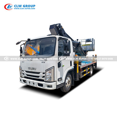 ISUZU 4x2 30-Meter Aerial Work Platform with 200kg Stainless Steel Bucket and Telescopic Manlift
