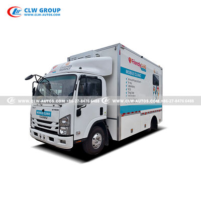 ISUZU KV600 Mobile Medical Clinic Truck with Lead-lined DR X-ray Room, Antibacterial FRP Walls, and Dual Workstations