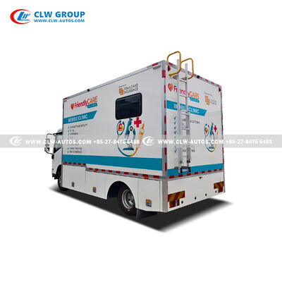 ISUZU KV600 Mobile Medical Clinic Truck with Lead-lined DR X-ray Room, Antibacterial FRP Walls, and Dual Workstations