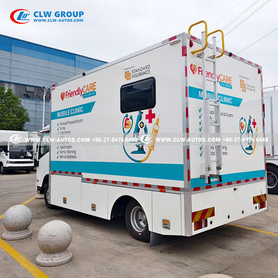 ISUZU KV600 Mobile Medical Clinic Truck with Lead-lined DR X-ray Room, Antibacterial FRP Walls, and Dual Workstations