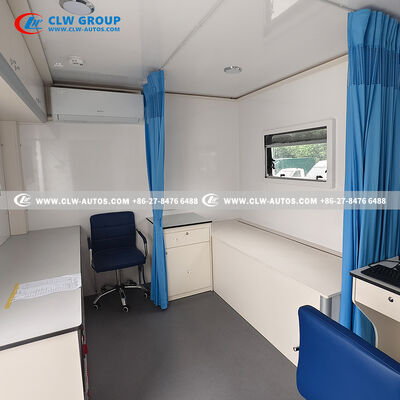 ISUZU KV600 Mobile Medical Clinic Truck with Lead-lined DR X-ray Room, Antibacterial FRP Walls, and Dual Workstations