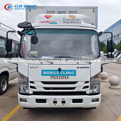 ISUZU KV600 Mobile Medical Clinic Truck with Lead-lined DR X-ray Room, Antibacterial FRP Walls, and Dual Workstations