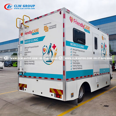 ISUZU KV600 Mobile Medical Clinic Truck with Lead-lined DR X-ray Room, Antibacterial FRP Walls, and Dual Workstations