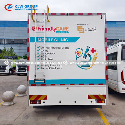 ISUZU KV600 Mobile Medical Clinic Truck with Lead-lined DR X-ray Room, Antibacterial FRP Walls, and Dual Workstations
