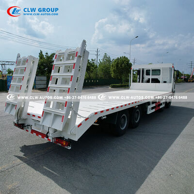 Sinotruk HOWO 8x4 400HP Flatbed Truck with 9m Manganese Steel Deck and Hydraulic Ramp for Heavy Machinery Transport
