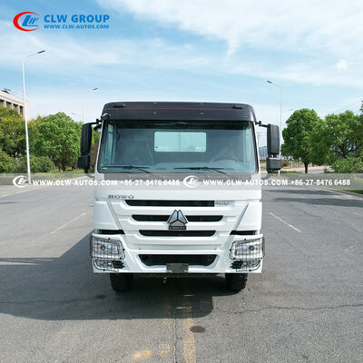 Sinotruk HOWO 8x4 400HP Flatbed Truck with 9m Manganese Steel Deck and Hydraulic Ramp for Heavy Machinery Transport