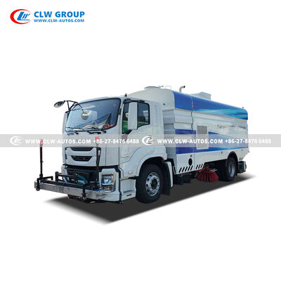 ISUZU FVR 4x2 12m3 camión de barrido con motor Euro VI de 240 CV, banda magnética de ancho completo y velocidad de barrido de 65 km / h para carreteras y aeropuertos